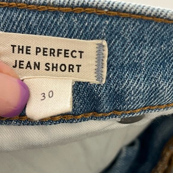 Madewell the perfect Jean shorts light wash 30 - Picture 8 of 10